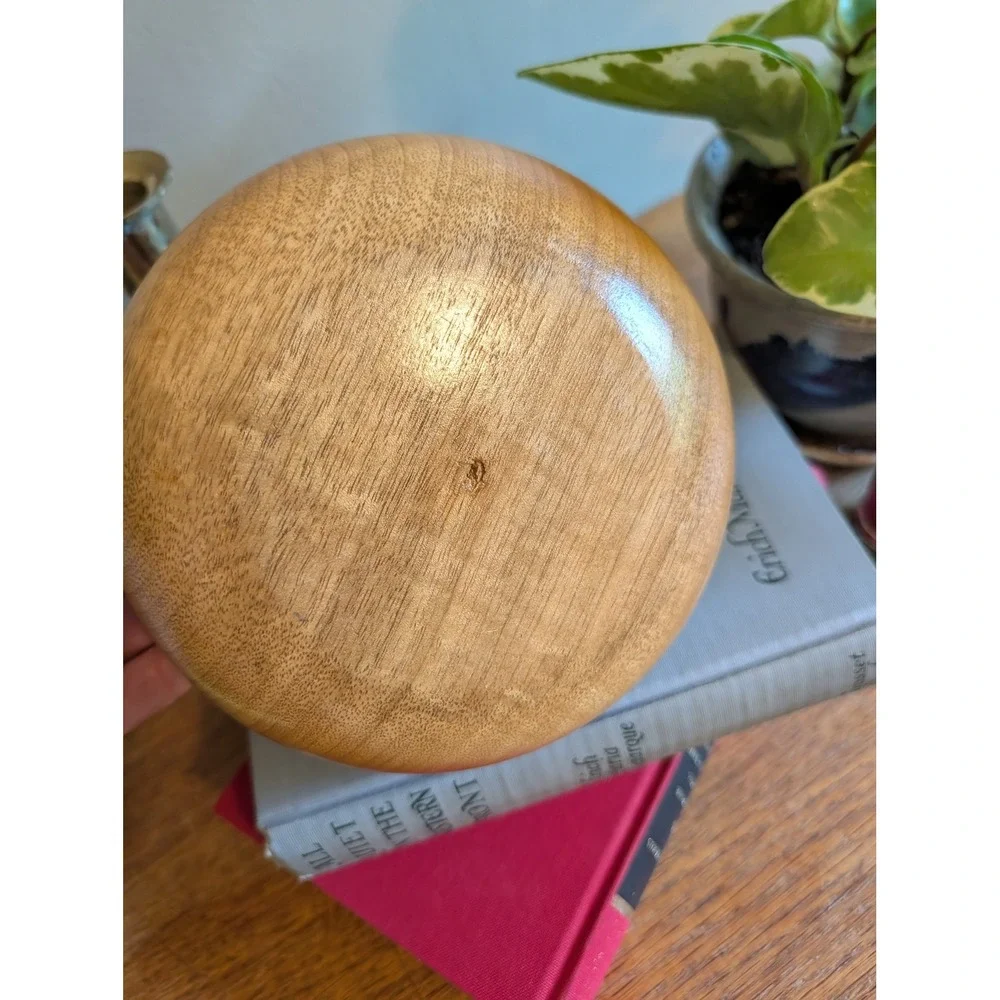 Vintage MCM Hand Turned Solid Myrtlewood Bowl 6